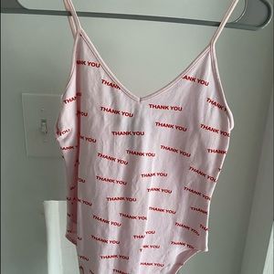 Forever 21 “Thank you” bodysuit